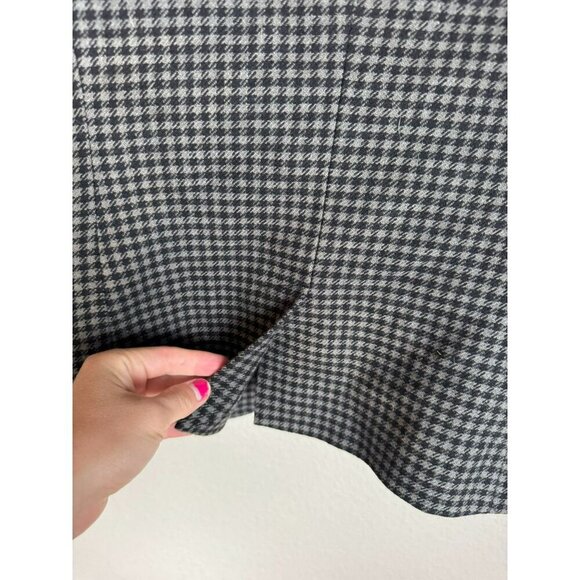 J.Crew Women's Blazer Jacket Size 2 Wool Houndstooth Elbow Patches preppy - Picture 9 of 11